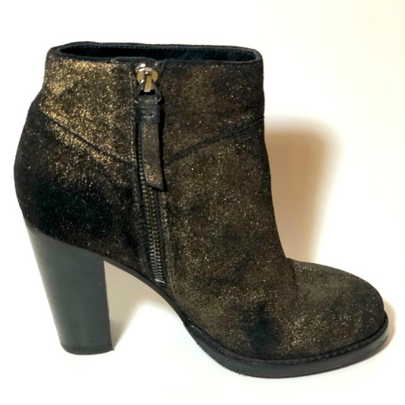 & Other Stories Shoes - & Other Stories Metallic Genuine Leather Ankle Bootie Sz 7